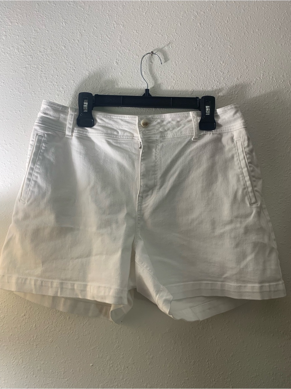Maurices White Mid-Rise Jean Bermuda Shorts